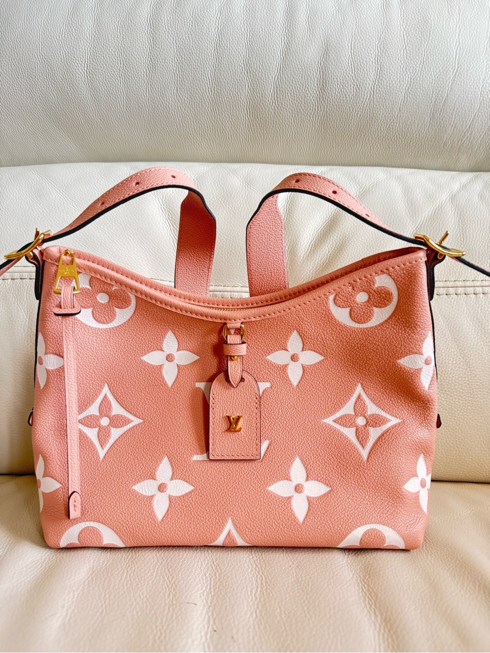 Louis Vuitton Carryall Empreinte Pink Monogram Canvasi Shoulder Bag